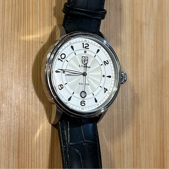 S Coifman Watch With 44mm Ceam Face & Black Leather Band - Picture 6 of 9